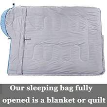 Saco de dormir 3-4 estaciones para clima frío cálido ligero portátil impermeable saco de dormir con saco de compresión para adultos y niños interior y exterior: camping mochilero senderismo - Azulcielo - Ver 3
