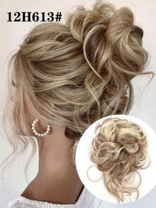 8 Inch Curly Braided Hair Bun, Wavy Ponytail, Made Of High-Quality Synthetic Fiber, Suitable For Women - Multicolor - View 25