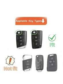 Golf 7, Tiguan, SEAT Ateca, Leon, Ibiza, Key Case, Key Chain, Key Cover, Accessories - Multicolor - View 5