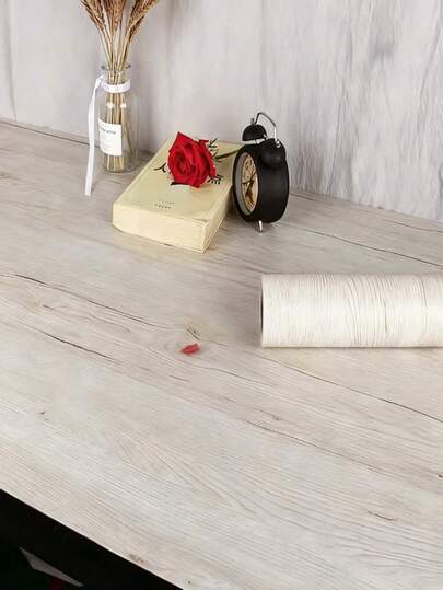1 Roll Pvc Oil-Proof Wood Grain Sticker Self-Adhesive Wallpaper For Kitchen Countertop Furniture Cabinet Table Wall Renovation Vinyl Wallpaper For Door Wardrobe Cupboard Table Furniture Waterproof Stickers Home Decor