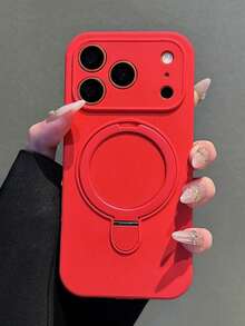 Magnetic Wireless Charging Soft Silicone Protective Case For IPhone 17 Air 17 16 15 14 13 12 11 Pro Max 16e - Red - View 1