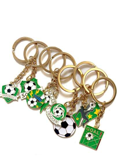1pc New Football/Soccer World Cup Goal Scored Zinc Alloy Pendant Keychain, Car/Bag Charm, Key Chain Gift