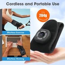 Hailicare Air Compression Heating Wrist Massager Multi Modes Cordless Portable Wrist Relief Festival Gift - Black - View 7