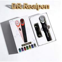 dr realpen 7色臉部按摩器 高頻振動 真玻璃發光美容按摩器 - 黑色 - 查看 7