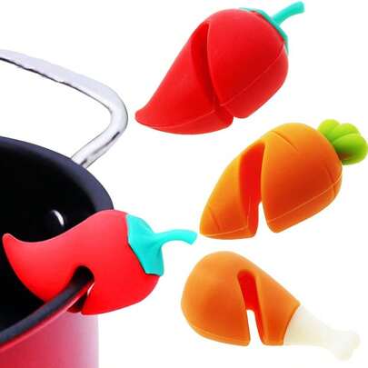 胡萝卜形锅盖提手，防溢锅盖架，实用厨房工具