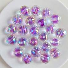 20 piezas de abalorios de acrílico de colores brillantes de doble capa de 16 mm, suministros de manualidades para collares, pulseras y joyería DIY - Perlas de corazón de azúcar - Ver 7