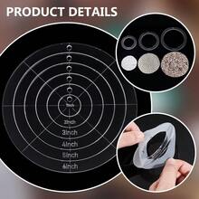 6 件套圆形绗缝亚克力模板，直径分别为 1/2/3/4/5/6 英寸 - A - 查看 4