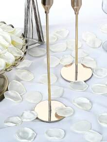50/100/200/300 piezas Pétalos de rosa artificiales, pétalos de flores de seda falsa blanca para bodas, centros de mesa, confeti de fiesta, noche romántica y eventos nupciales, Día de San Valentín, aniversario, decoraciones de confeti para propuestas - Blanco - Ver 5