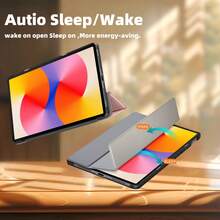 Ốp lưng cho Galaxy Tab A7/ A9 /A11 8.7 inch 2021/2023/2025, vỏ bảo vệ bằng da với chức năng thông minh, chống trầy xước và va đập, trọng lượng nhẹ. - màu đen - Xem 4