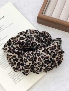 1/3pcs Classic Retro Leopard Print Scrunchie Hair Claw Clips, Women Fashion Casual Ponytail Banana Hair Clips, Suitable For Various Occasions - Multicolor - View 7