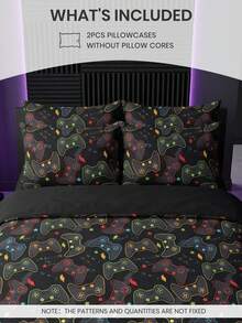 1pc/2pcs Printed Pillowcase, Without Pillow Insert, Daily Polyester Soft & Skin-Friendly Pillowcase, Comfortable Home Textile, Suitable For Living Room, Bedroom, Outdoor, Sofa Decor, Oeko-Tex Certified - Multicolor - View 5