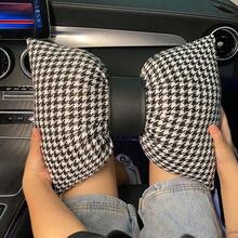 Fashionable Plaid Bow Car Headrest Neck Pillow, Suitable For All Seasons - Bow - View 15