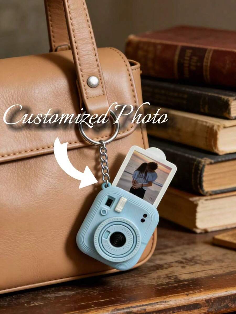 1 Móc khóa máy ảnh mini in 3D có thể tùy chỉnh, có thể chèn ảnh tùy ý, móc khóa hình máy ảnh dễ thương, thích hợp làm quà tặng cho cặp đôi/bạn bè, phụ kiện mang theo hàng ngày độc đáo có thể tùy chỉnh. - Nhiều màu - Xem 1