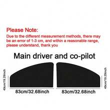 Magnetic Sunshade Curtains, Sided Magnetic Car Shades, Opaque Car Sunshades, Summer Sun Protection Side Shades, Car Interior Privacy Curtains - A - View 15