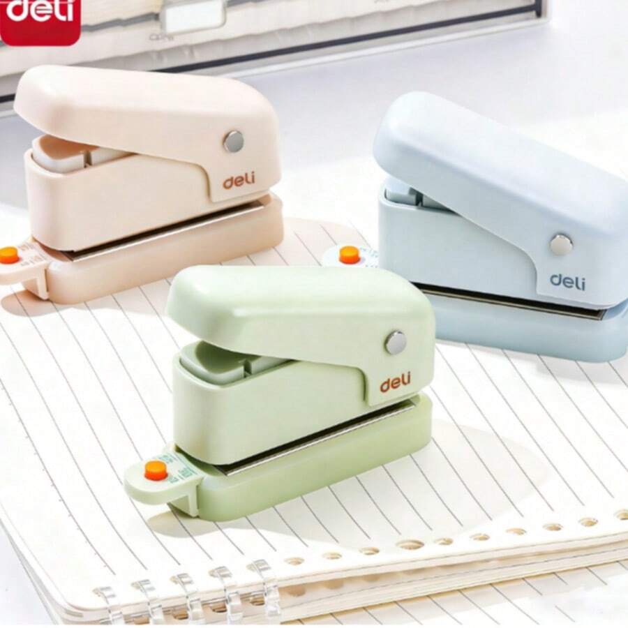 1pc 0.8 Inch Small Hole Punch | Metal & Paper Hole Puncher, Suitable For Handmade Cards, Scrapbooks, Gift Tags, Invitations, Decorations, Mixed Colors, Plastic Material, No Battery Required - Multiple Styles - View 1
