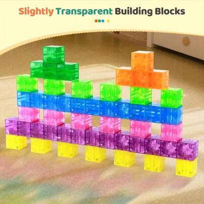 Bộ xếp hình STEM từ tính - Khối lập phương 3D, cho phép bạn xây dựng các con số, động vật, chữ cái và các hình khối. Đồ chơi tương tác cho gia đình, đồ chơi giảm căng thẳng, phù hợp cho trẻ em và thanh thiếu niên (đặc biệt là những người mắc chứng tự kỷ hoặc ADHD). Quà tặng tiệc trẻ em, quà nhét túi quà, quà Giáng sinh, Halloween, Phục sinh và sinh nhật.