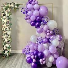 55 quả bóng bay màu tím oải hương và trắng kích thước 10 inch, bóng bay kim tuyến tím ánh kim, bóng bay tím ngọc trai, thích hợp trang trí cho tiệc mừng em bé, sinh nhật, tiệc độc thân, lễ tốt nghiệp, kỷ niệm ngày cưới. - A-1 - Xem 3
