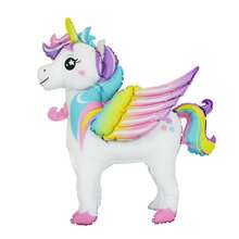 4D Unicorn Aluminum Foil Balloon, Large Unicorn Balloon Suitable For Children's Birthday Party, Gathering Decoration Toy Balloon - Multicolor - View 5