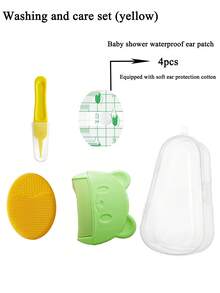 5pcs Newborn Daily Care Set, Including Shampoo Brush, Comb, Nail Clipper, Ear Swabs And Essential Baby Bath Cleaning Kit. One-Stop Solution For Bath Time, Ensuring Baby Won't Cry! Suitable For Families With Infants And Toddlers - Multicolor - View 10