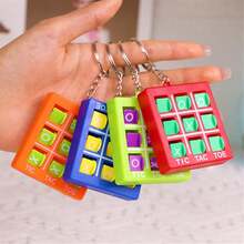 2pcs Mini Tic Tac Toe Pendant, Cute Birthday Party Favors And Candy Bag Fillers, Suitable For Birthday Party, Christmas, Halloween, Spring Festival, Valentine's Day, Wedding, Easter, Carnival (Random Style Delivery, Slightly Different Colors, Random Packaging) - Multicolor - View 4