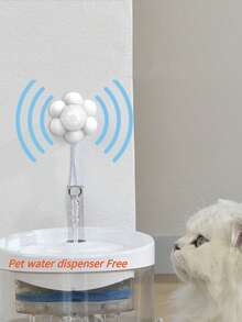 Flower-Shaped Automatic Pet Water Dispenser With Motion Sensor, USB Powered, Designed For Cat & Pet Water Fountains. Suitable For Pet Water Fountains With Sensor-Activated Water Flow, Works Without Batteries. - Multicolor - View 3