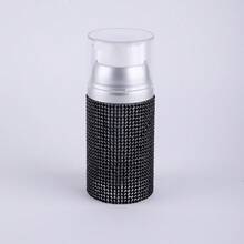 1pc 150ml Luxury Rhinestone Vacuum Pump Bottle, Refillable Container For Lotions, Creams, Serums - View 8