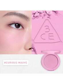3CE 5.5g/0.19oz Curious Purple Blush, Ultra-Fine Soft Powder, Natural Flushed Makeup, Long-Lasting Oil Control, Smooth Buildable Formula, Suitable For Beginners, Korean Cosmetics - Curious Mauve - View 5
