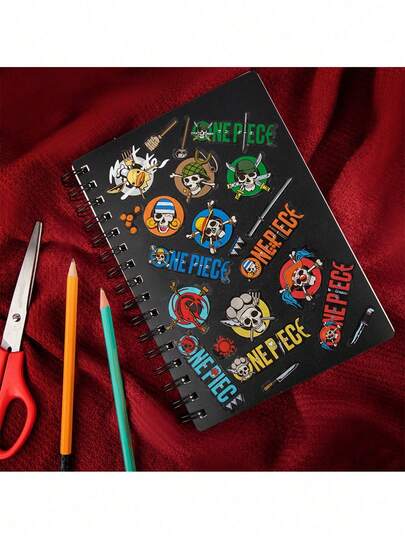 Netflix Bộ 2 miếng dán anime One Piece chính hãng, chống thấm nước, hình Luffy, Roronoa, Zoro, Nami, Sanji, dán trên laptop, điện thoại, máy tính bảng, hành lý, ván trượt, trang trí DIY, quà tặng sinh nhật cho người hâm mộ.
