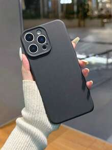 1个高品质液态黑色TPU防震手机壳，适用于 17、17 Pro Max、17 Pro、17 Air、17、16、15、14、13、12、11 Pro Max Plus，触感柔软，防震保护 - 黑色 - 查看 3
