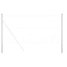 Wall Shelf Zaunpfosten 2 Pcs Silber Pulverbeschichteter Stahl For Living Room Bedroom Office - A - View 2