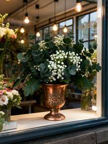 40件装 2种混合人造桉树叶枝，包括人造银元桉树叶、满天星花束、仿真绿植喷雾，适用于婚礼花束、中心装饰、花艺布置等，桉树叶枝，带浆果的仿真绿植，适用于婚礼花瓶、花束、家居花艺装饰、插花等。 - 綠色 - 查看 4