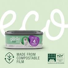 Litter Genie Eco Recambios Bolsas de Arena para Gatos compostables Jumbo 1 Paquete hasta 4 Meses de Suministro en 1 Cartucho - como en la foto - Ver 3