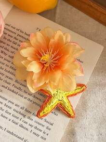 2/4个紫色花朵发夹，波西米亚风海星侧边发夹，节日发饰 - 彩色 - 查看 11