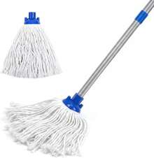 Fregona para limpieza de pisos, fregona de algodón ligera con 2 cabezales lavables - ColorA - Ver 1