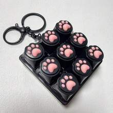 新款圆形按键减压器 9键开关测试仪键盘猫咪钥匙扣手指捏压减压吊坠 - 彩色 - 查看 10