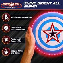 USA Toyz Stealth Flying Disc Azul/Rojo - como en la foto - Ver 2