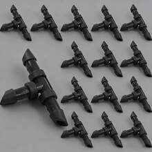 Multi-Functional Drip Irrigation System Components With Micro Emitter Drip Head Connector And Spike: Suitable For Garden And Low-Pressure Sprinkler Systems - Barbed T-junction - View 1
