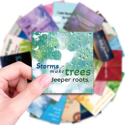 50 PCS Inspirational Affirmation Cards, Motivational Quote Cards For Daily Positivity, Mindfulness & Self-Care, Encouragement Gift For Adults, Friends & Colleagues, Perfect For Desk Decor, Journaling & Meditation Practice, Uplifting Messages To Boost Confidence & Resilience