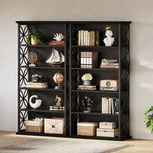 Tribesigns 6-Tier Tall Bookshelf, 71" Industrial Bookcase With Metal Frame, Freestanding Open Storage Shelves For Home Office, Living Room, Bedroom - Black - View 10