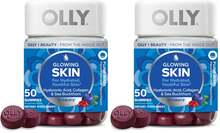 OLLY Glowing Skin Gummy, Hydrated & Youthful Skin,* Hyaluronic Acid, Collagen Peptides, Sea Buckthorn, Plump Berry Flavor, 25 Day Supply - 50 Count - Gummy - 查看 12