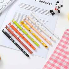 8 Pieces Of Animal Erasable Pens, Easy-To-Erase, Neutral Pens, Cute Cartoon Student Cap-Pulling Pens, With Various Small Animal Patterns, Erasable Pens,Cute Animal Erasable Gel Pens 0.7mm Fine Point Smooth Writing Kawaii Stationery For School Office Supplies - Multicolor - View 10