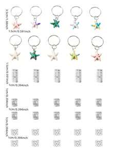 35pcs Women's Braid Hair Clips, Beach Hair Accessories, Summer Vacation Braid Clips, Personalized Fashion Vintage, Suitable For Daily Wear, Hair Styling Accessories, Braid Hair Accessories For Festivals - Silver - View 8