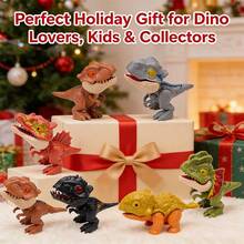 Mini Finger Biting Dinosaur Toys, Cute Q Version Dinosaur Action Figures With Joints, Interactive Dinosaur Toy Set Suitable For Children, Collectible Jurassic Dinosaur Model, Perfect As Party Favors, Birthday Gifts And Desktop Decor, Multiple Styles Available (Random Or Set) - Multicolor - View 10
