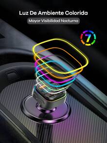REMAX Cargador de coche Bluetooth con luz ambiente RGB; Carga rápida de 3 puertos; Cargador USB-C; Micrófono incorporado para música/llamadas/navegación; Reconexión automática Bluetooth 5.3; Modo dual Bluetooth/USB; Accesorio esencial para el automóvil - C26 - Ver 3