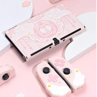 GeekShare 1pc Star Wing Protective Case Compatible With Nintendo Switch OLED And Joy-Con