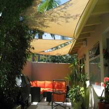 Toldo de sombra exterior triangular para patio o jardín, 3*3*3 m - Amarillo - Ver 7