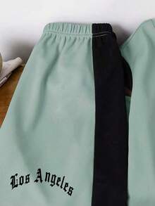 Tween Boy Slogan Print Short Sleeve T-Shirt And Shorts - Green - View 5