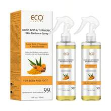 ECO FINEST 2瓶装，富含维生素C、烟酰胺、谷胱甘肽、姜黄和小苏打的去角质面部喷雾，保湿、提亮肤色，适合所有肤质，100毫升*2 - 薑黃 - 查看 12