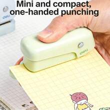 1pc 0.8 Inch Small Hole Punch | Metal & Paper Hole Puncher, Suitable For Handmade Cards, Scrapbooks, Gift Tags, Invitations, Decorations, Mixed Colors, Plastic Material, No Battery Required - Multiple Styles - View 3