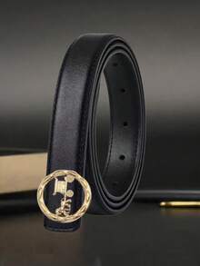 金色圆环扣合金光滑腰带，时尚休闲百搭，可搭配牛仔裤和连衣裙，是馈赠亲朋好友的理想节日礼物。 - 彩色 - 查看 16